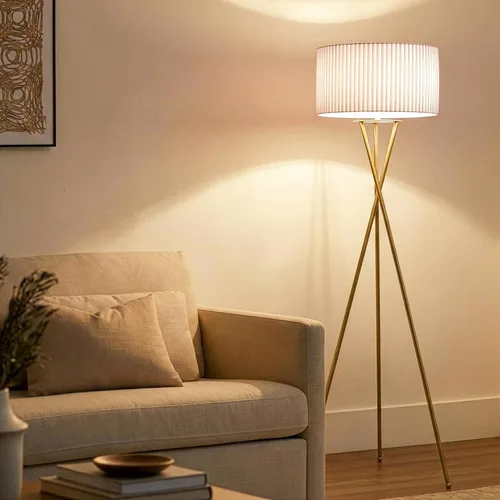 Miniatura 12 de Brightech Jaxon lámpara de pie trípode estilo mitad de siglo con innovación contemporánea - Incluye Brightech's LightPro foco LED de 9.5 Watt