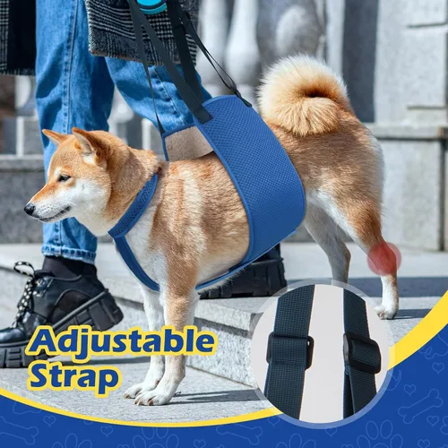 Miniatura 2 de Arnés ajustable de elevación para perros con correa de fijación, arnés de elevación para perros, soporte de pierna trasera, arnés de rehabilitación