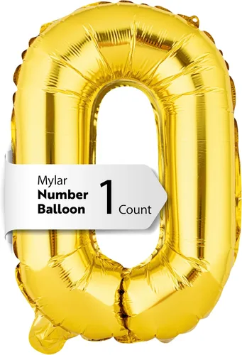 Miniatura 40 de Restaurantware-Balloonify Globo de Número de 16 Pulgadas, 1 Globo Digital para Fiesta - Número 5, Auto-Sellado, Acabado de Mylar de Folio Dorado, Oro