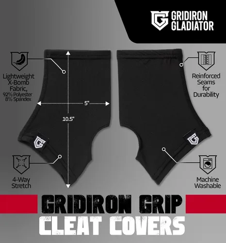 Miniatura 3 de Gridiron Gladiator - Fundas de tacos, calcetines para tacos de fútbol americano, polainas para tacos de fútbol, béisbol y sóftbol Negro