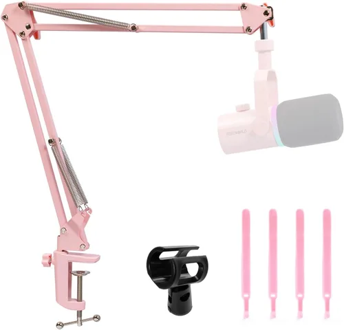 FEELWORLD AMS1 Brazo de brazo de micrófono, soporte de brazo de micrófono ajustable con tornillo de 3/8 a 5/8 pulgadas, compatible con PM1 y otros