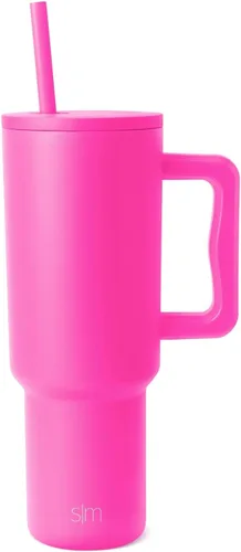 Miniatura 12 de Simple Modern - Vaso Trek de 30 onzas con asa y tapa con sorbete, taza de viaje de acero inoxidable con aislamiento, apta para portavasos Sea