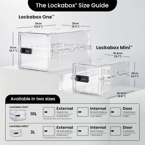 Miniatura 5 de Lockabox One™ Caja de Seguridad Premium Caja de Seguridad con Cerradura de Combinación Mediana para Alimentos, Medicamentos y Seguridad