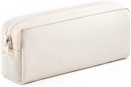 Miniatura 8 de Estuche para lápices de gran capacidad, bolsa de color puro para bolígrafos con cremallera, bolsa de almacenamiento estacionaria para oficiales Negro