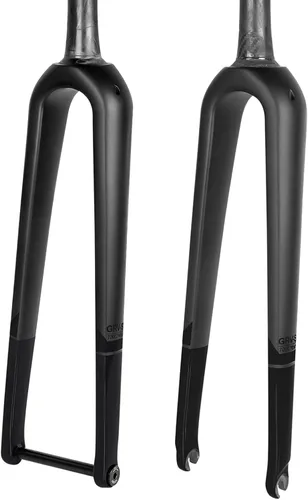 BUCKLOS Gravel 700C Fibra de Carbono Bicicleta de Carretera Tenedor Rígido, QR 0.354 in/3.937 * 0.472 in Eje Pasante, 1-1/8 Tubo cónico sin rosca
