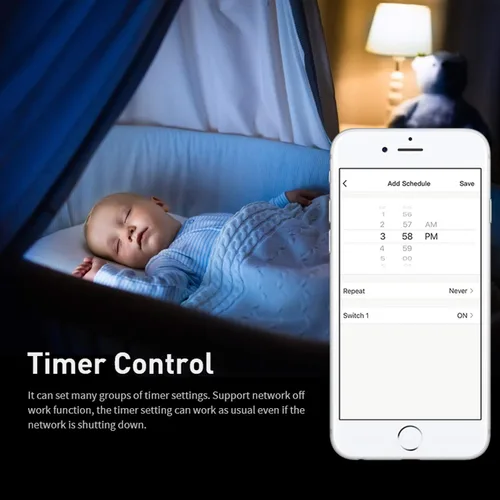 Miniatura 6 de Jinvoo Interruptor de luz táctil inteligente WiFi de pared, control remoto para teléfono inteligente, compatible con iOS y Android, con Alexa Echo