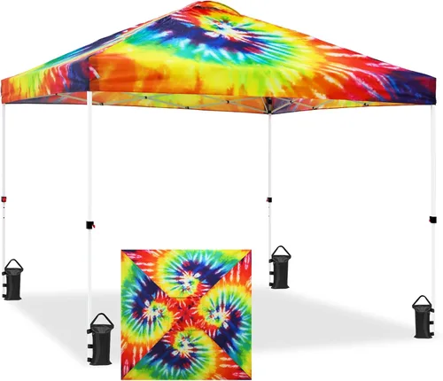 Miniatura 41 de EAGLE PEAK Tienda de campaña desplegable con bolsa de transporte con ruedas, 8 estacas, 4 cuerdas, toldo de tienda de campaña fácil de instalar, 6.6