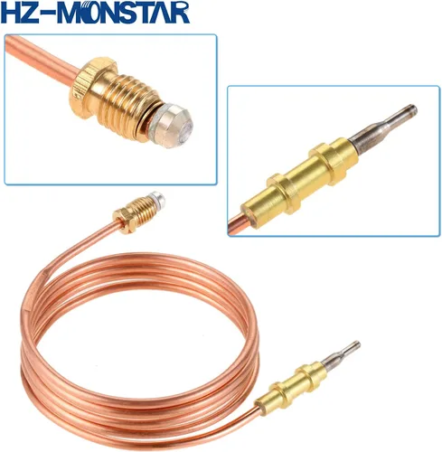 Miniatura 7 de Termopar calentador de gas de 2 piezas, 39.5 pulgadas, rosca M8x1, repuesto para calentador de pared Desa LP sin ventilación, calentador de pared