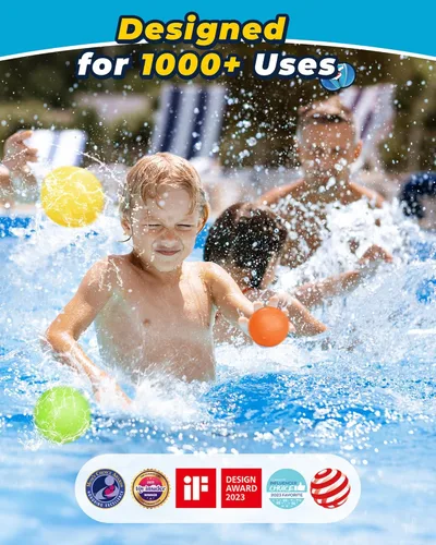 Miniatura 2 de 12 globos de agua reutilizables – Bolas de agua de llenado rápido para niños de 4 a 8 años – Bomba de agua autosellante recargable para fiesta