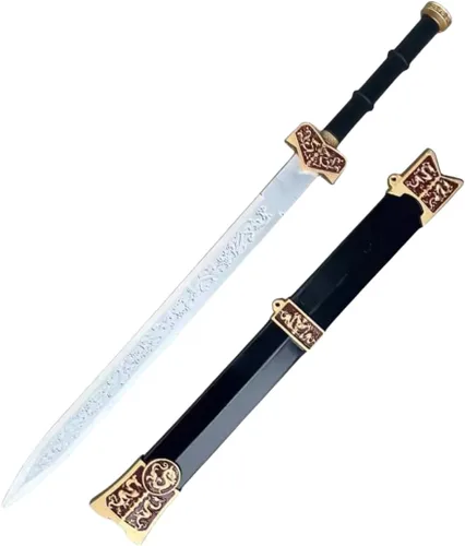 Miniatura 6 de damdos Espada tradicional china de Halloween, accesorios de Halloween, espada de Kung Fu de Han Dynastiy, para juegos de rol, regalos de cumpleaños