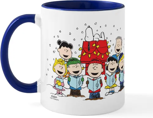 Miniatura 27 de CafePress Peanuts Gang Christmas Taza de Café de Cerámica de 11 oz (325 ml)