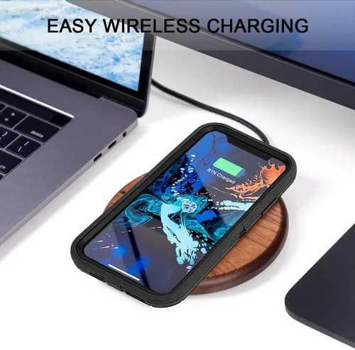 Miniatura 6 de Sansunto Funda para iPhone 13 Pro, doble capa de protección de cuerpo completo para hombres y mujeres, funda de goma de silicona no incorporada