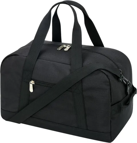Pequeña bolsa de gimnasio de 14 pulgadas, ligera, de transporte, mini bolsa de lona para viajes y deportes, Negro -, Bolsa de gimnasio pequeña