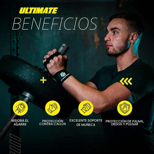 Miniatura 7 de Fit Active Sports Nuevos Guantes de Entrenamiento con Ventilación para Levantamiento de Pesas con Muñequeras Integradas para Hombres y Mujeres