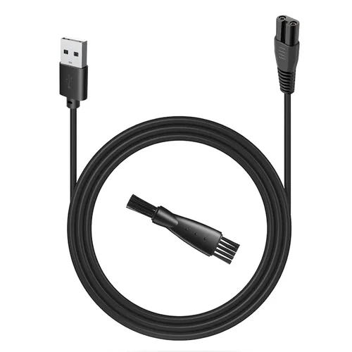 uijino Cable de carga USB compatible con recortadora de barba Brightup, cargador de 5 V para cortapelos Brightup FK-8688T FK-8788T IPX7, afeitadora