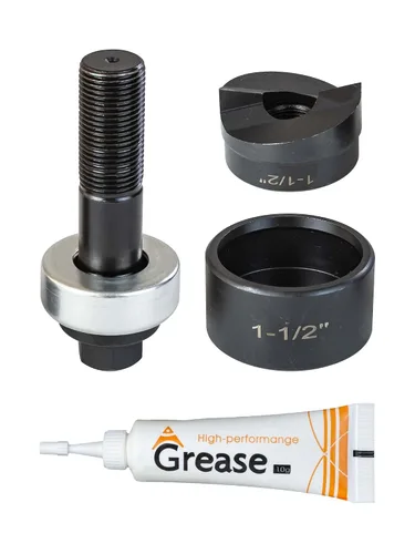 Unidad de Perforación de Knockout de Conducto de 1-1/2" con Perno de Tracción Manual - Tamaño Real de Orificio de 1.95", Uso Versátil y Capacidad de