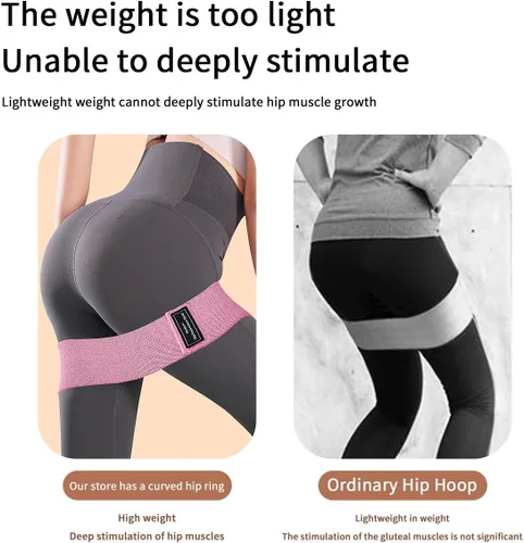 Miniatura 5 de Banda de resistencia para pedal de yoga, juego de bandas de resistencia de tela, bandas de ejercicio de 20 a 120 libras para hombres y mujeres