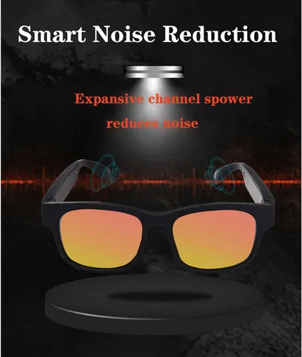 Miniatura 3 de IVY Lentes inteligentes, lentes de sol de audio inalámbricos Bluetooth con auriculares abiertos y llamadas manos libres, color negro glamour