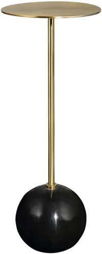 Miniatura 2 de Uttermost Gimlet - Mesa de bebida moderna Art Deco de 22 pulgadas de alto mármol y latón
