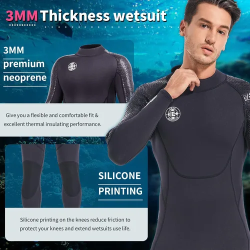 Miniatura 6 de BEEK - Traje de neopreno para hombre y mujer, de 0.118 pulgadas, con cremallera trasera, ultra elástico, manga larga, cuerpo completo, cálido