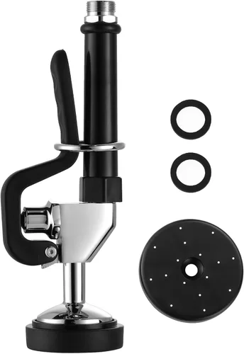 Miniatura 10 de Válvula rociadora de fregadero comercial con manguera: iVIGA 38" Manguera de pulverización de cocina comercial flexible de acero inoxidable