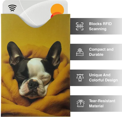 Miniatura 17 de Fundas de bloqueo RFID para pasaporte y tarjetas de crédito, Blanco, Blanco - 15 piezas