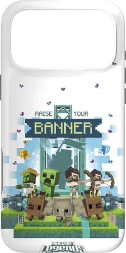 Miniatura 22 de Minecraft Legends Raise Your Banner Mobs Group Shot - Carcasa para iPhone 17