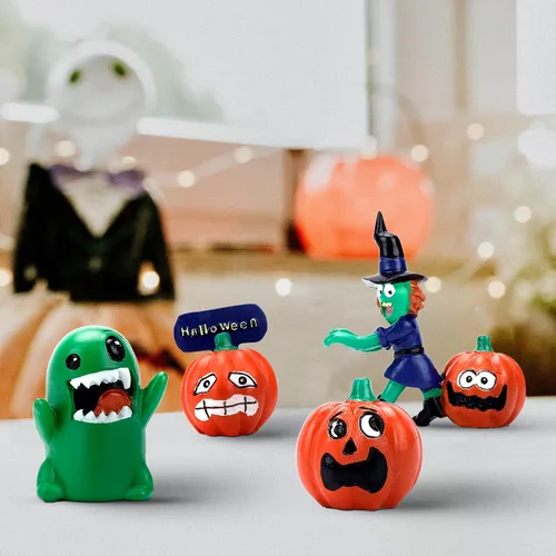 Figura de decoración de fantasma de calabaza de bruja de Halloween, decoración de Halloween, decoración de fiesta de otoño, estatua del hogar,