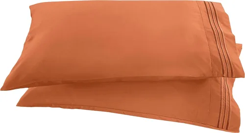 Miniatura 9 de Elegant Comfort ® Diseño de Cadena de 1500 Hilos, Calidad Egipcia de Lujo, Sedoso, Suave, Resistente a Arrugas y Decoloración, 2 Fundas de Almohada