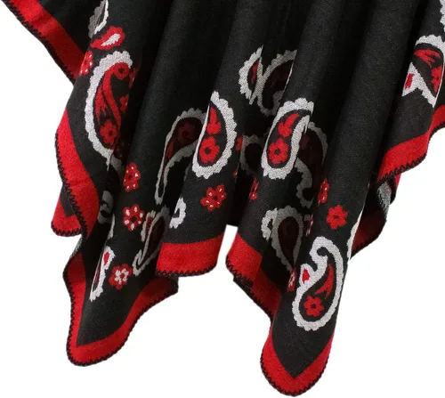 Miniatura 120 de Urban CoCo Poncho de colores para mujer, chal con frente abierto, color en bloques
