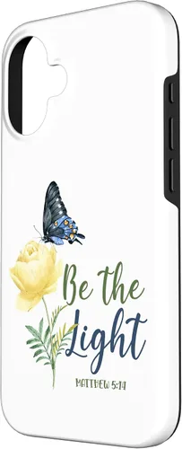 Miniatura 2 de Bible Verse Butterfly Flower Be The Light Matthew 5:14 Case for iPhone 16