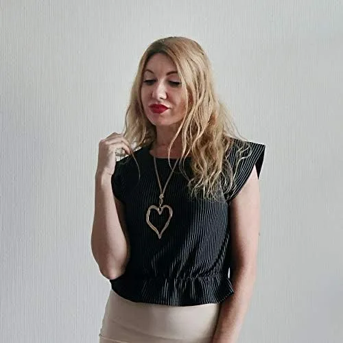 Miniatura 5 de Collar con colgante de corazón de amor para mujer, joyería de moda, collares largos de suéter Chian