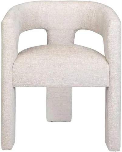 Jofran Gwen - Silla decorativa tapizada de jacquard, moderna silla escultórica de felpa de lujo para comedor o sala de estar, sillas para sala de