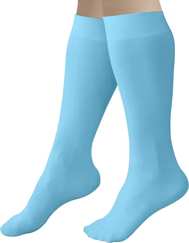 Miniatura 9 de CRS Cross Calcetines de patinaje artístico 2 pares de medias altas hasta la rodilla para patines de hielo calcetines de patinaje con pies medias