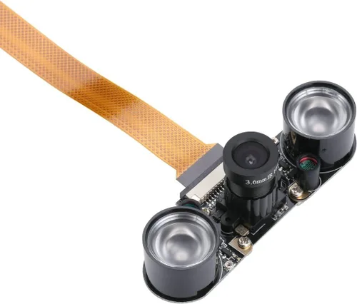 Raspberry Pi Zero W Módulo de cámara de visión nocturna con longitud focal ajustable de 0.142 in 2 unids sensor IR luz LED Raspberry Pi Zero Cámara