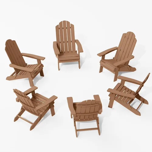 Miniatura 15 de MXIMU Folding Adirondack Chair for Outdoor: Easy Assembly and Comfortable Adirondack Chairs - Foldable Composite Fire Pit Chairs - All Weather