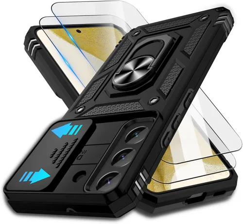 Miniatura 104 de ATUMP Funda para OnePlus Nord N200 5G con protector de pantalla HD con cubierta para cámara deslizante, soporte de anillo de rotación de 360°