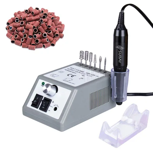 Miniatura 19 de SUBAY Kit Profesional de Esculpido de Uñas Eléctrico para Dedos y Pies, Lima Eléctrica para Manicura y Pedicura con 1 Paquete de Bandas de Lijado