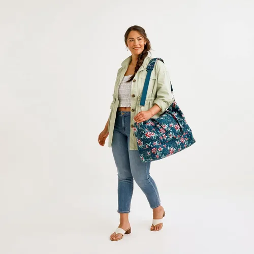 Miniatura 6 de Vera Bradley Bolsa de viaje de lujo de algodón para mujer