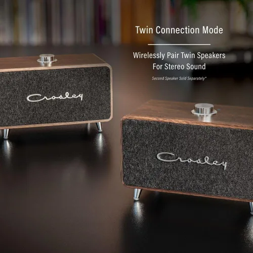 Miniatura 5 de Crosley CR3049A-WA Stanza Altavoz Bluetooth recargable portátil, nogal