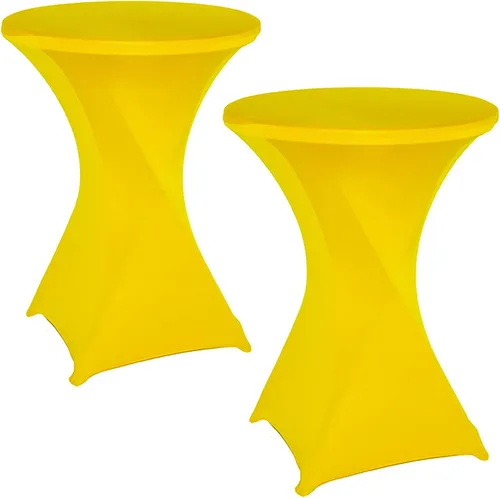 Miniatura 19 de Jeloris Paquete de 2 manteles redondos de elastano elástico de elastano de 32 x 43 pulgadas, color negro, para bodas, banquetes, eventos, fiestas