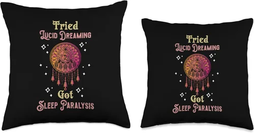 Miniatura 3 de Lucid Dreamer, Nightmare Tried Got Sleep Paralysis - Almohada de sueño lúcido, 16 x 16 pulgadas, multicolor