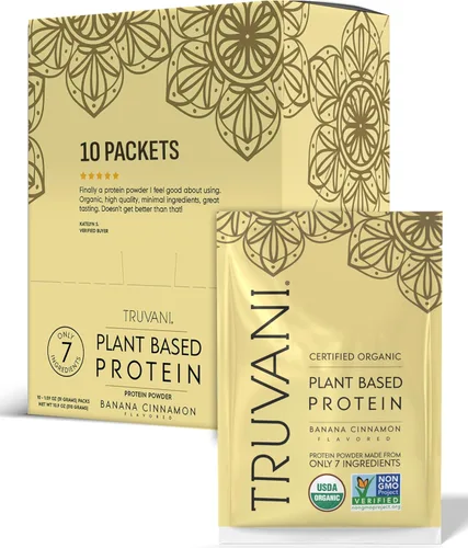 TRUVANI – Polvo de proteína a base de plantas – Proteína orgánica certificada USDA en polvo, vegano, sin OMG, sin gluten