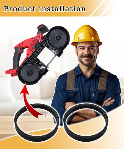 Miniatura 5 de Paquete de 2 neumáticos de polea de sierra de cinta 45-96-0050 de repuesto para Milwaukee 2829-20 M18