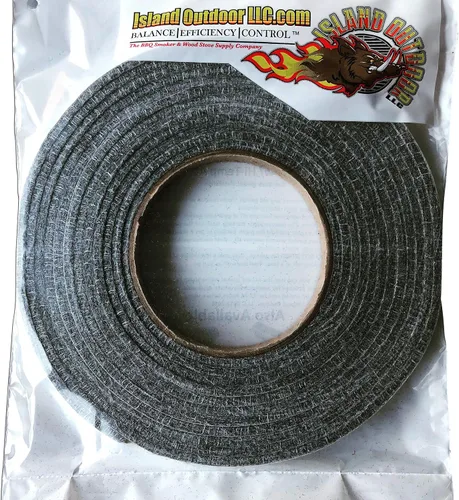 Miniatura 3 de Junta de lavalock gris para barbacoa de alta temperatura, parrilla autoadhesiva 1-1/2 x 1/4 x 15 (1.5 pulgadas de ancho)