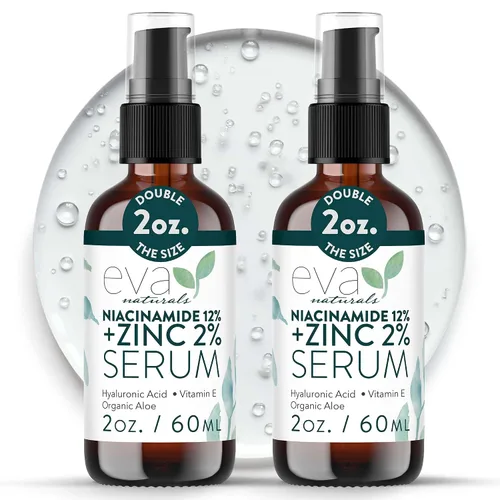 Miniatura 12 de Eva Naturals Paquete de suero Firm & Glow - Sueros de vitamina C, péptidos y niacinamida - Juego de suero facial antienvejecimiento para arrugas