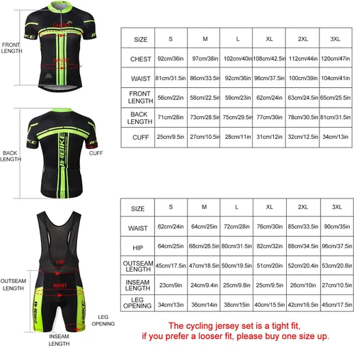 Miniatura 6 de INBIKE Conjunto de camiseta de ciclismo para hombre, manga corta, con cremallera completa, transpirable, secado rápido, camiseta de bicicleta