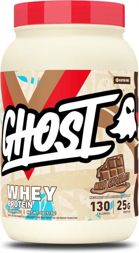Miniatura 12 de GHOST Proteína de suero en polvo, leche de cereales de mantequilla de maní - 2 libras, 26G de proteína - Mezcla de proteína de suero - Batidos