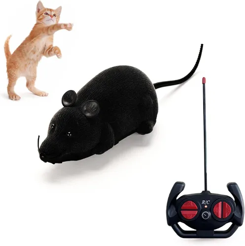 Miniatura 8 de Ratón de Control Remoto para Gatos y Perros - Juguete Realista RC de Rata Falsa con Flocado, Inalámbrico, Divertido, Persuasión Electrónica, Gris