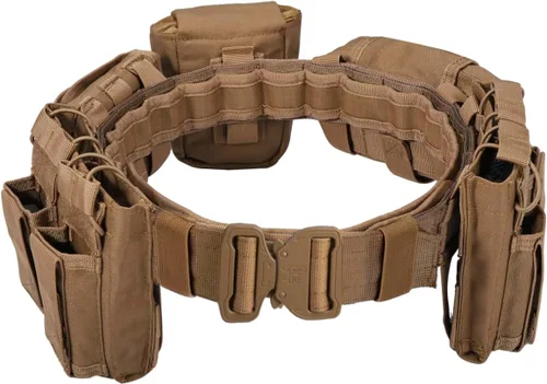 Miniatura 6 de YAKEDA - Cinturón táctico de batalla para uso público, con bolsas, 7 en 1 CP